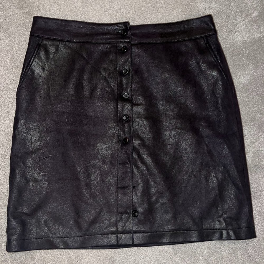 W By Worth Faux Leather Skirt Size 10